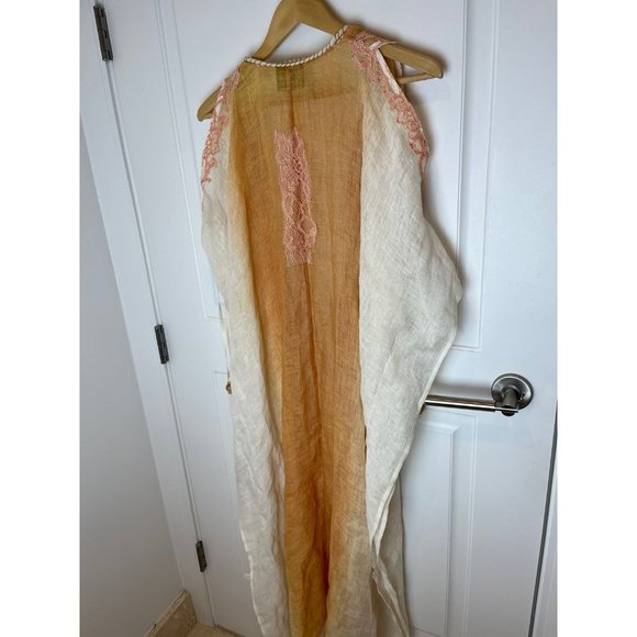 Orange and Cream Scarf Wrap - Picture 12 of 16